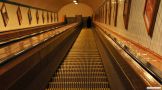 The escalator of St.Anne Tunnel at Antwerp 