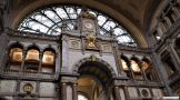 The grand entrance of Antwerp station