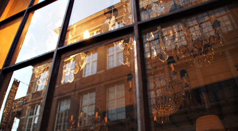 The window of a hotel at Ghent 