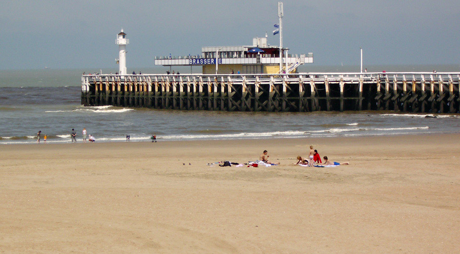 The coast of Oostende, Belgium